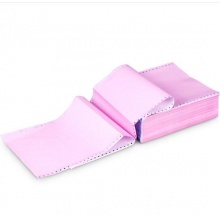 得力(deli)珊瑚海S241-2-1/3C二层三等分彩色不撕边电脑打印纸(色序：白红 1000页/箱)